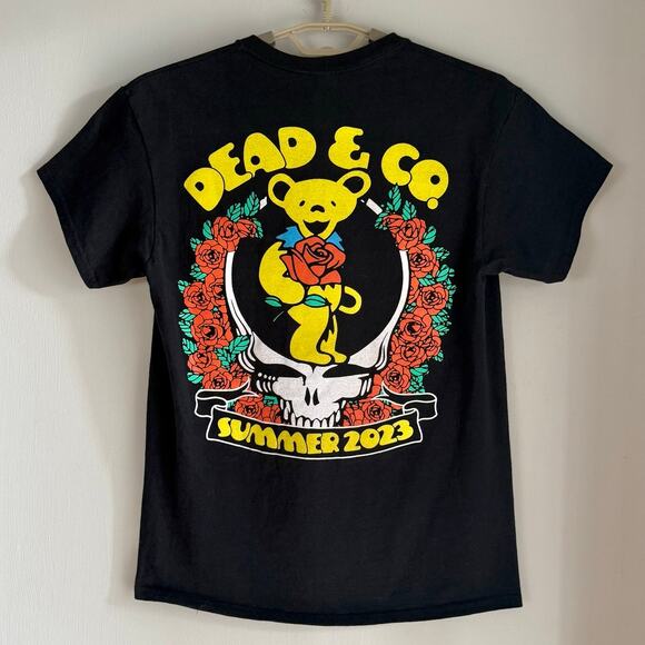 Dead & Co Summer 2023 Final Tour T Shirt Black Medium Dancing Bear Skull Roses - Picture 5 of 6